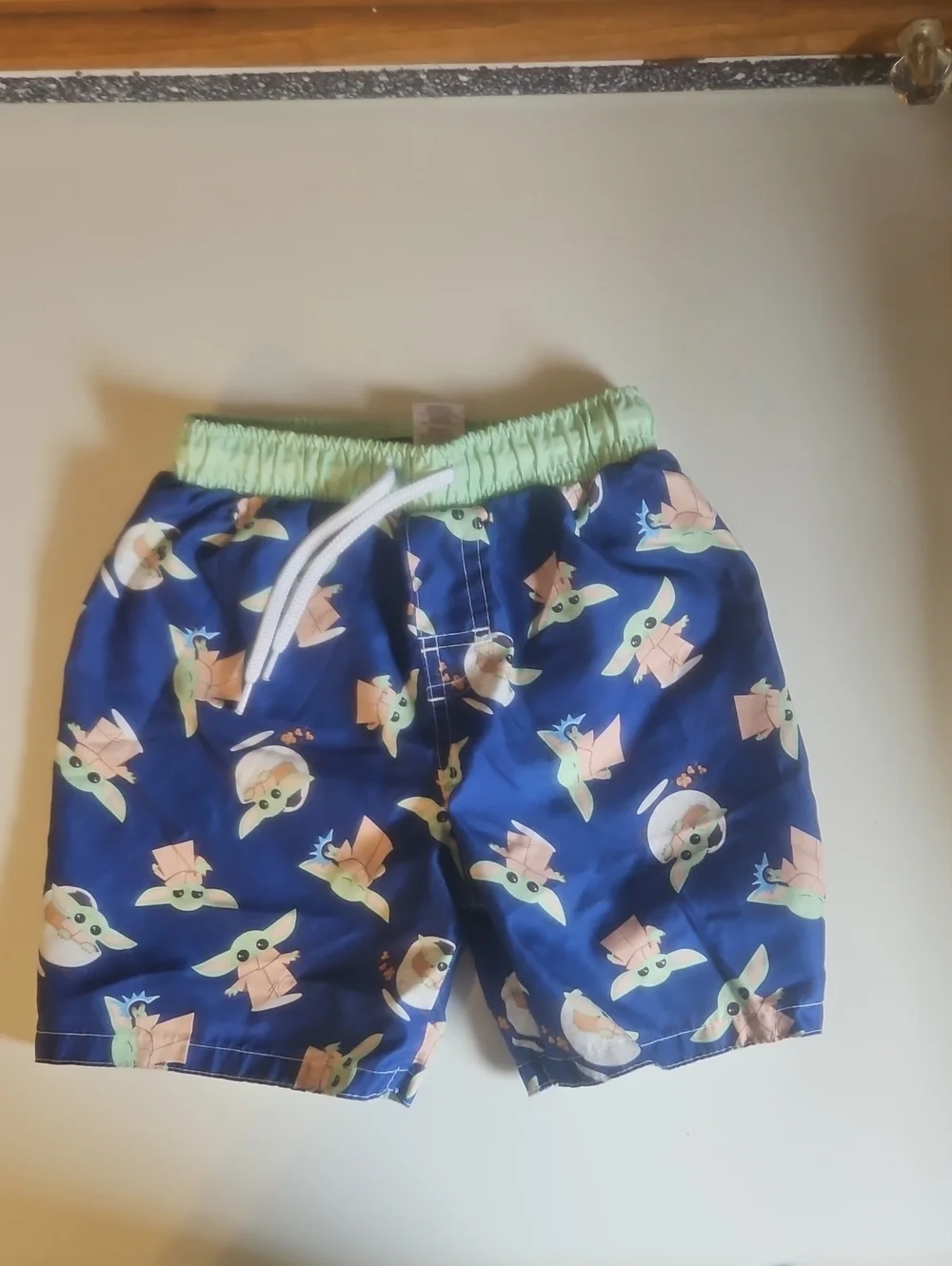 Star Wars Blue & Light Green Baby Yoda Kids Rashguard Swim Set